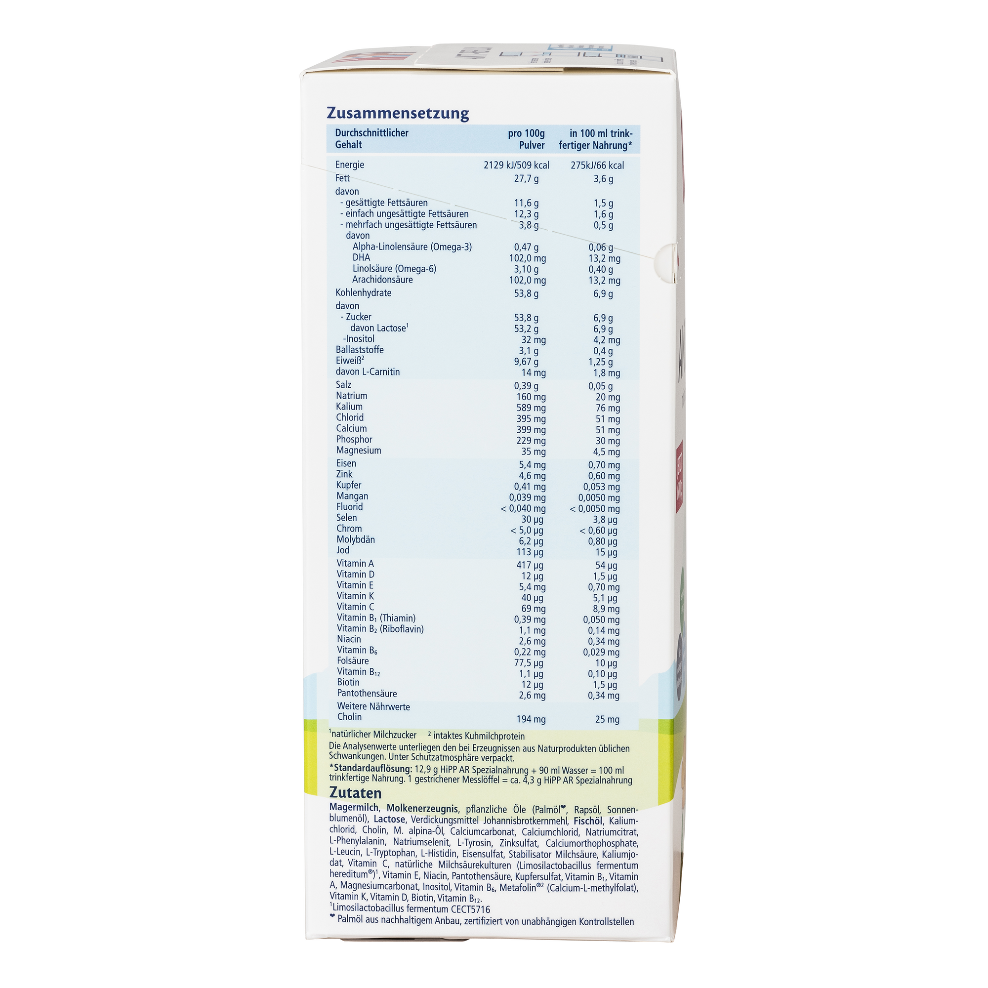 HiPP Anti-Reflux (AR) Cow Milk Baby Formula • All stages