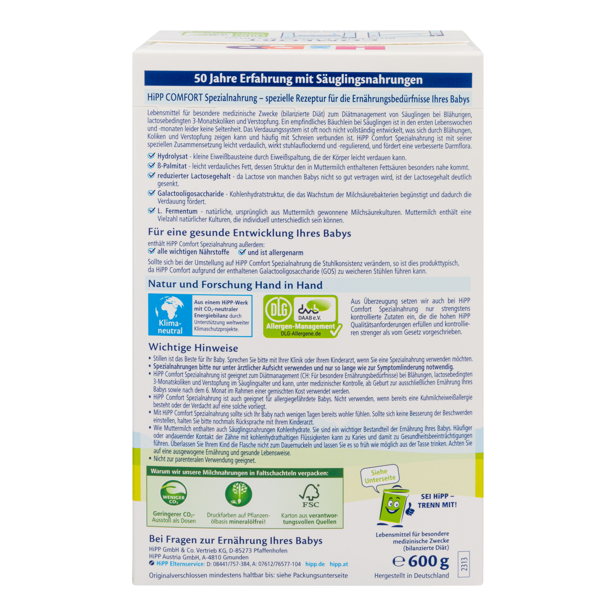 HiPP Comfort Cow Milk Baby Formula • All stages