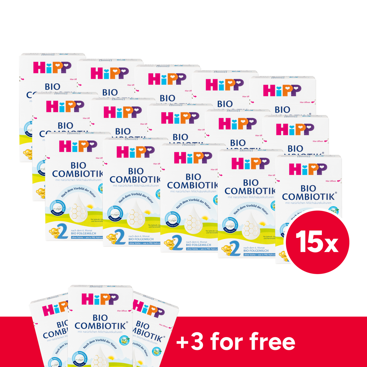 HiPP German Bio Combiotic (No Starch) Cow Milk Baby Formula • Stage 2