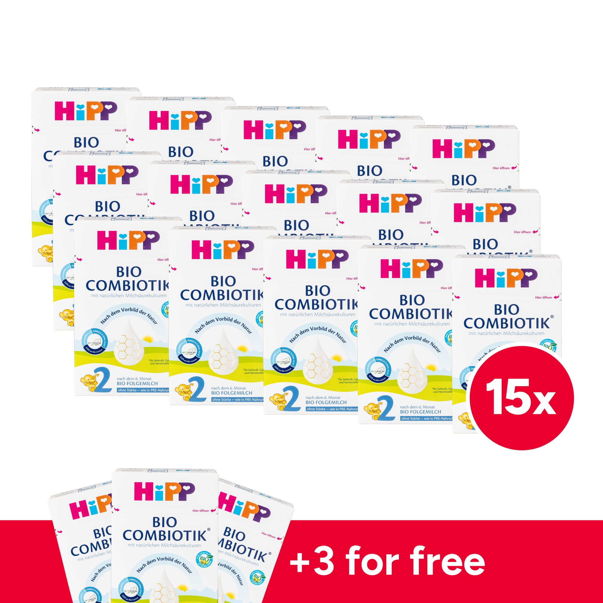 HiPP German Bio Combiotic (No Starch) Cow Milk Baby Formula • Stage 2