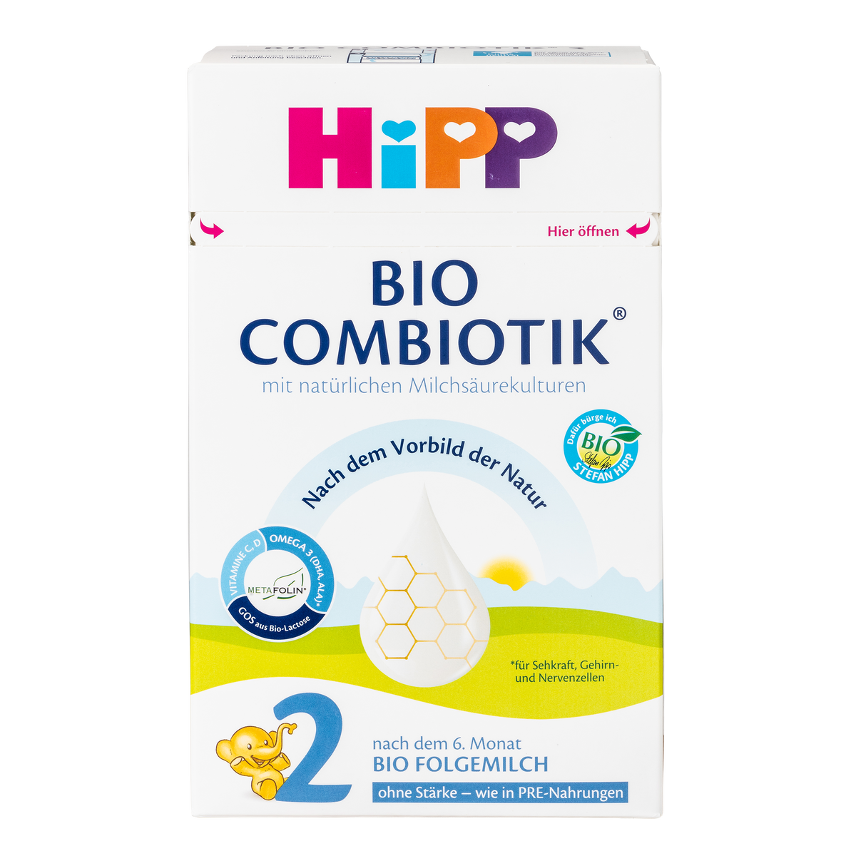 HiPP German Bio Combiotic (No Starch) Cow Milk Baby Formula • Stage 2