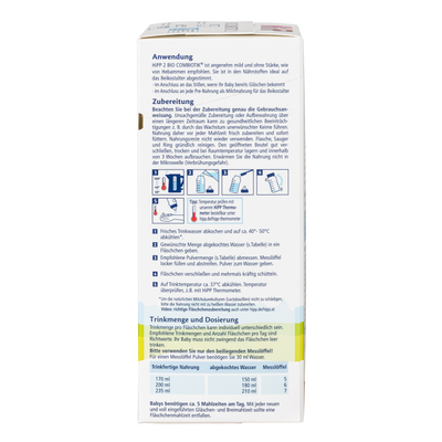 HiPP German Bio Combiotic (No Starch) Cow Milk Baby Formula • Stage 2