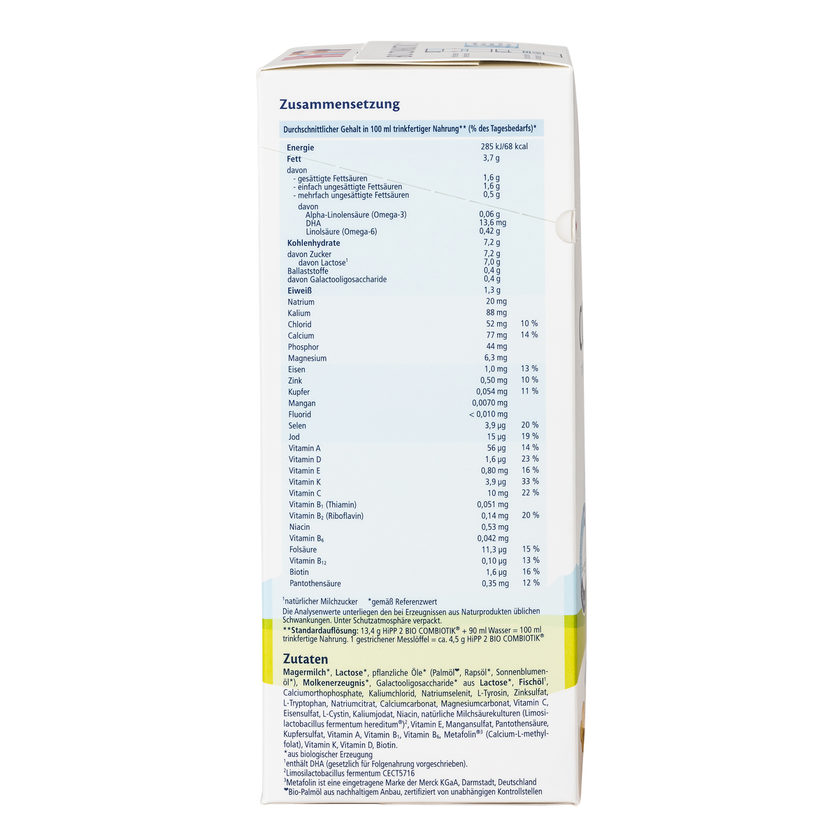 HiPP German Bio Combiotic (No Starch) Cow Milk Baby Formula • Stage 2