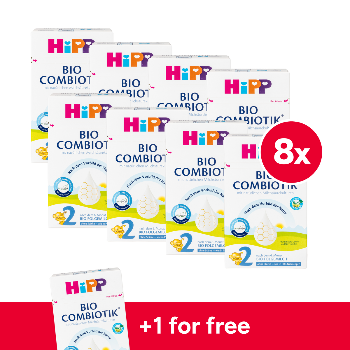 HiPP German Bio Combiotic (No Starch) Cow Milk Baby Formula • Stage 2