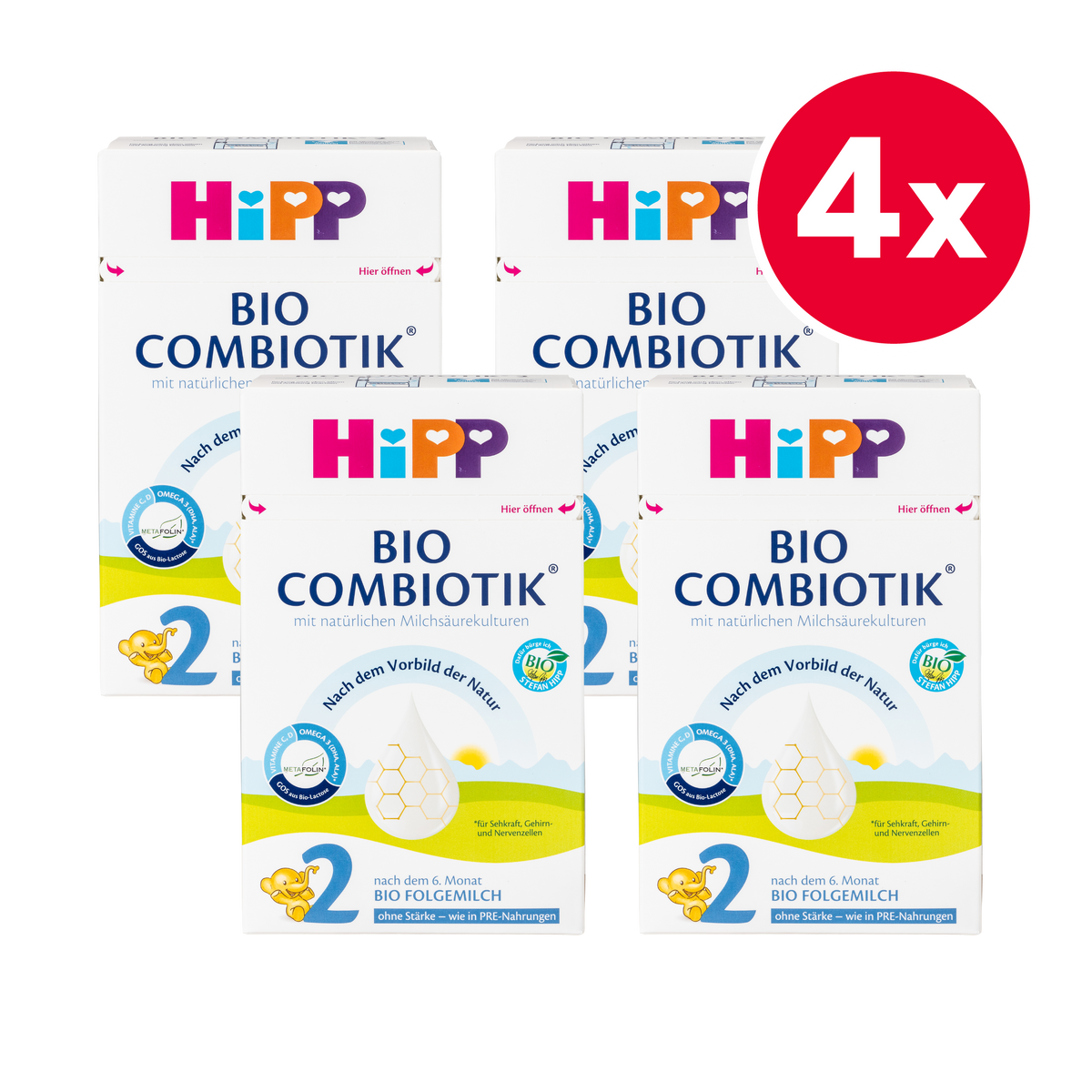 HiPP German Bio Combiotic (No Starch) Cow Milk Baby Formula • Stage 2