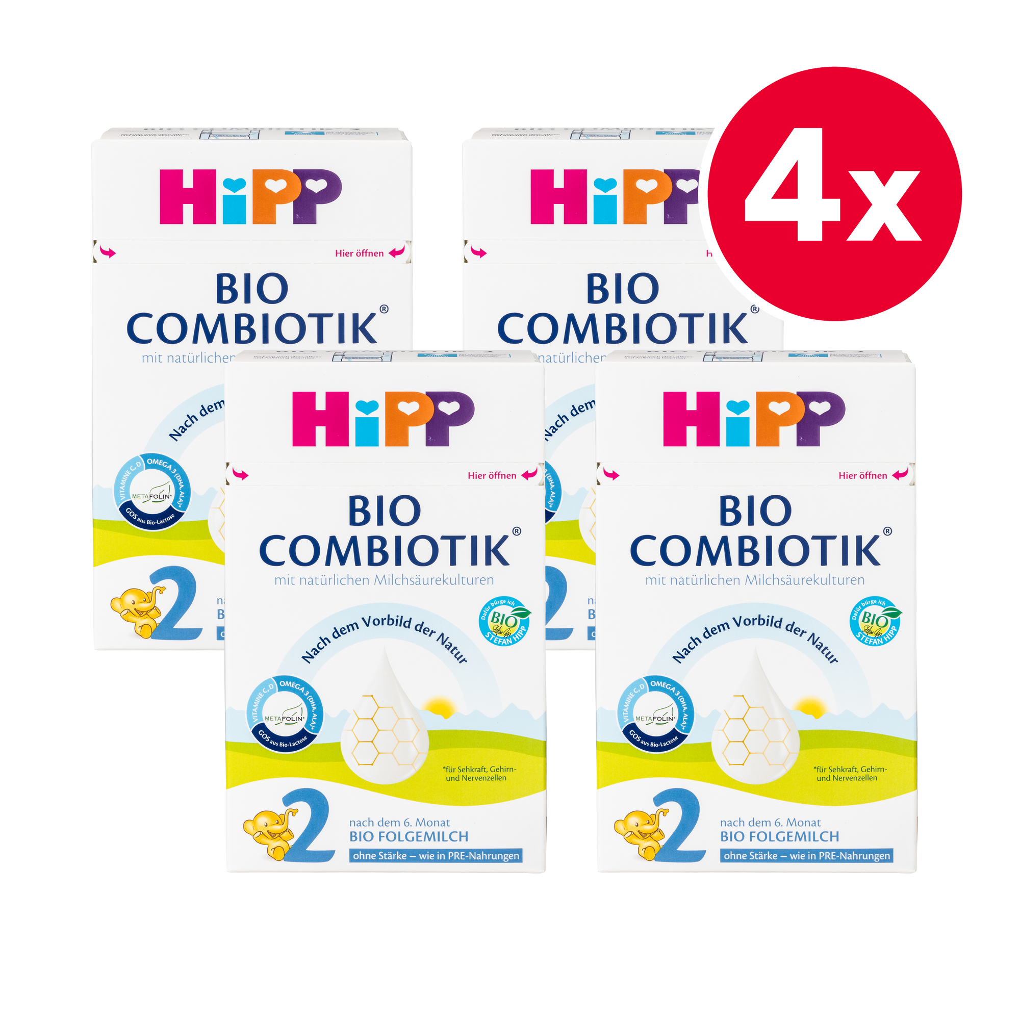 HiPP German Bio Combiotic (No Starch) Cow Milk Baby Formula • Stage 2