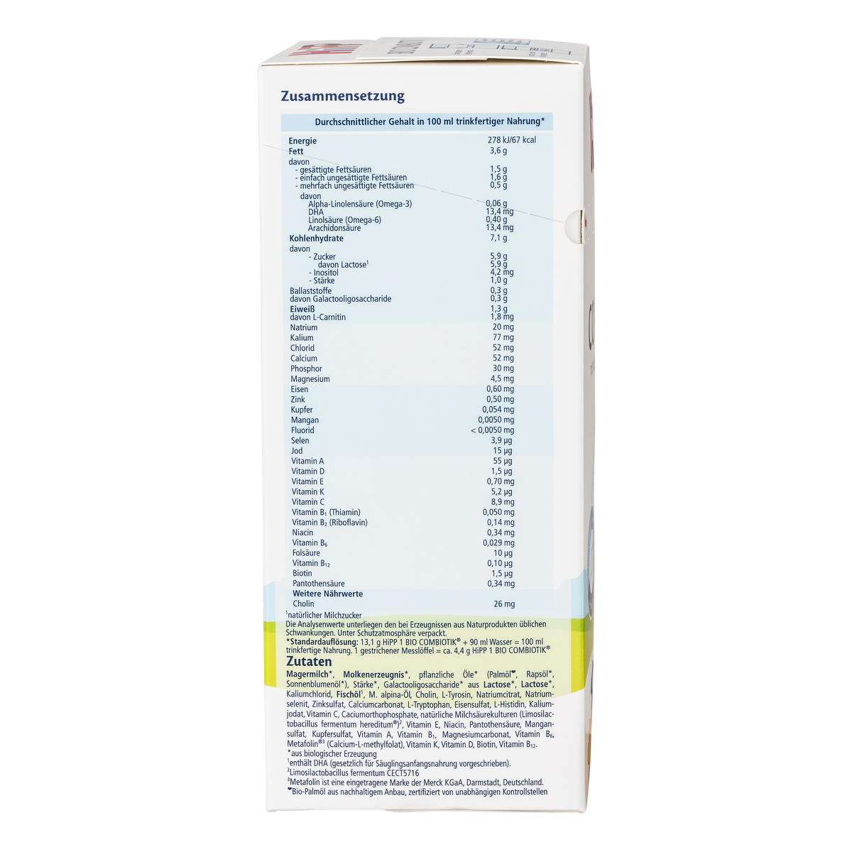 HiPP German Bio Combiotic Cow Milk Baby Formula • Stage 1