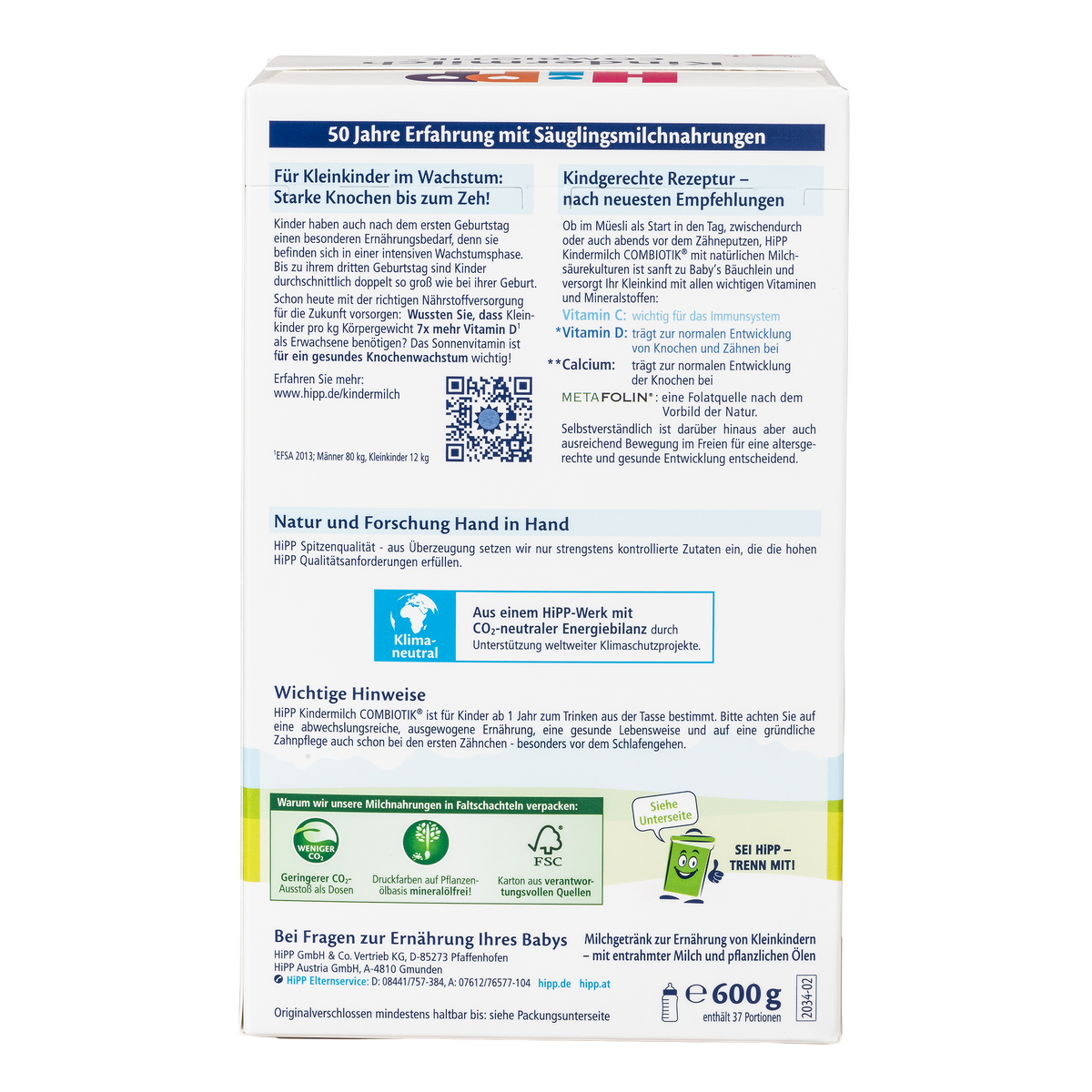 HiPP German Bio Combiotic Cow Milk Baby Formula • Stage 4