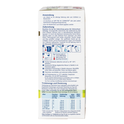 HiPP German Hypoallergenic Cow Milk Baby Formula • Stage 1