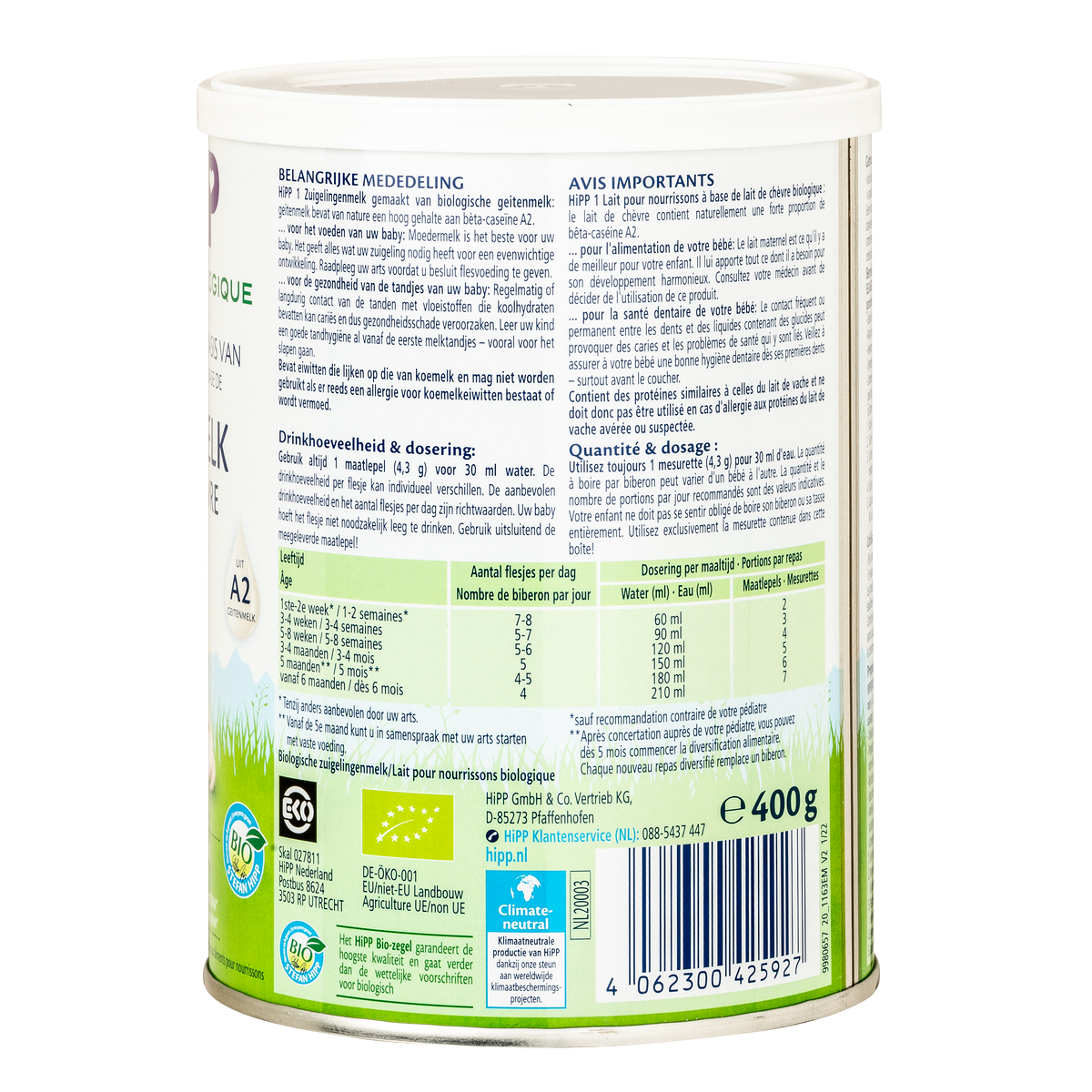 HiPP Dutch Goat Milk Baby Formula • Stage 1