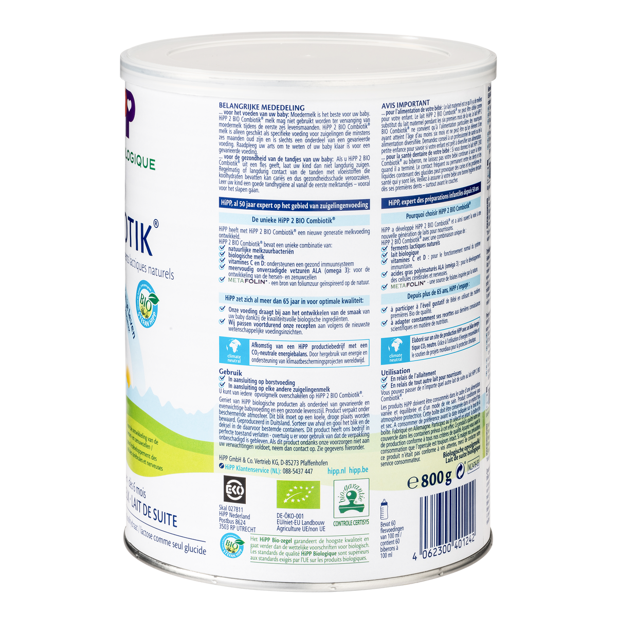 HiPP Dutch Bio Combiotik Cow Milk Baby Formula • Stage 2