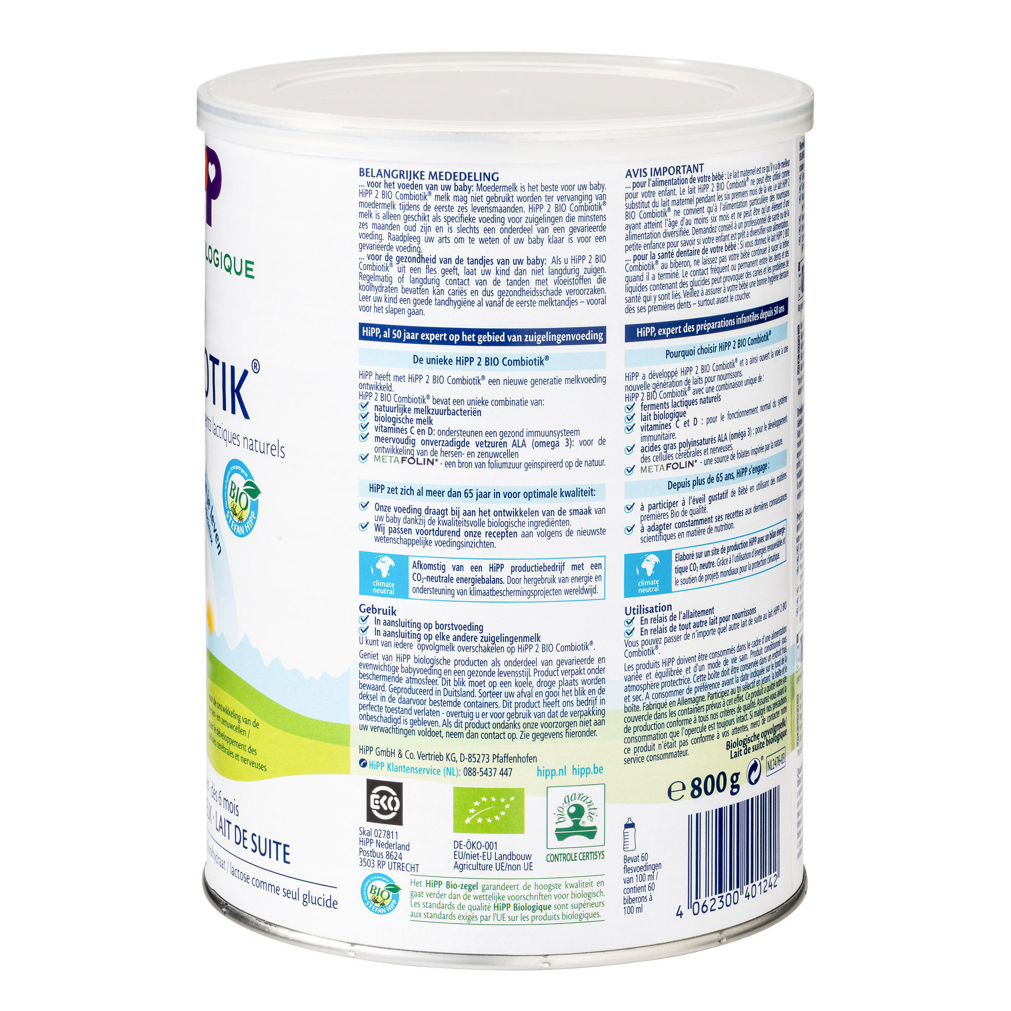 HiPP Dutch Bio Combiotik Cow Milk Baby Formula • Stage 2