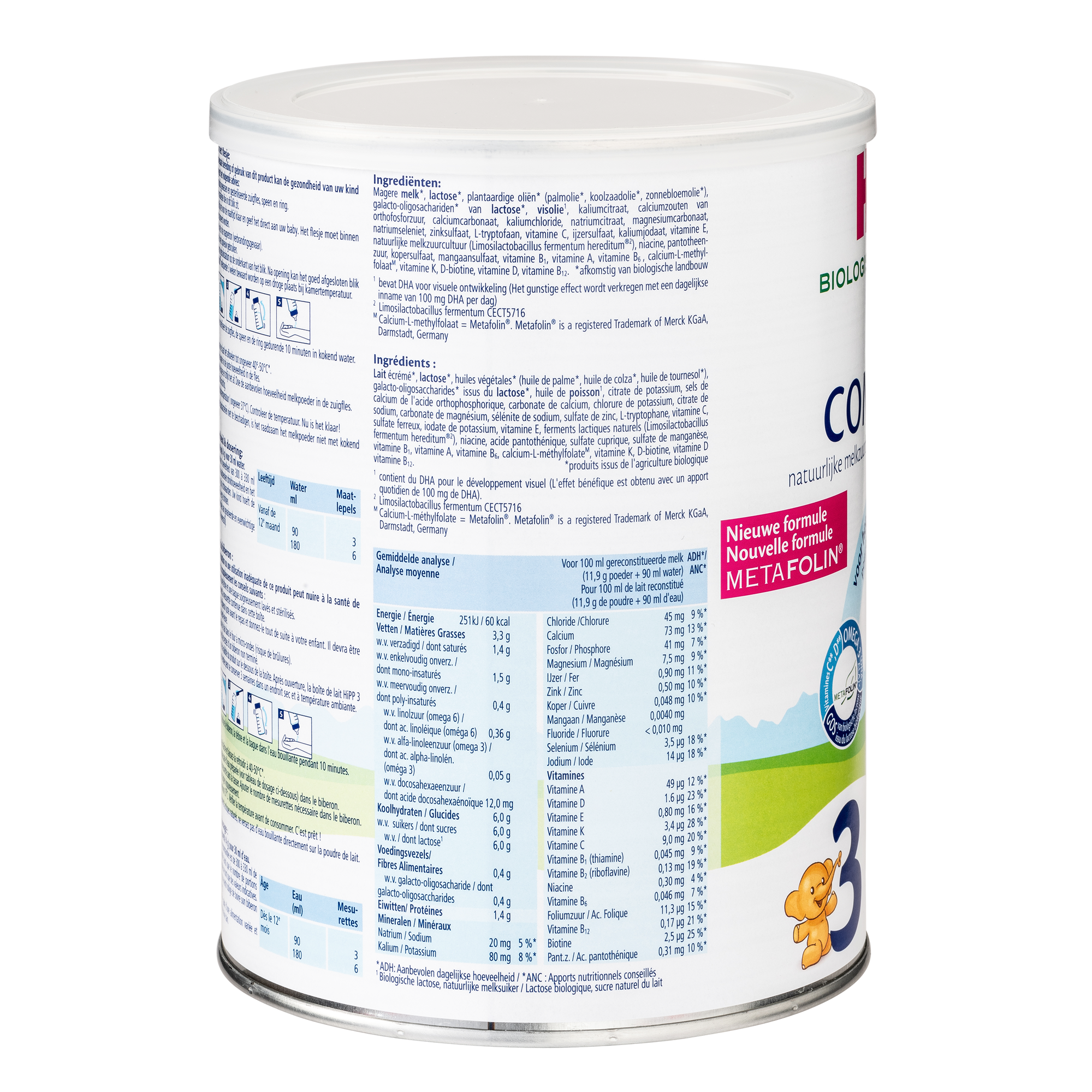 HiPP Dutch Bio Combiotik Cow Milk Baby Formula • Stage 3