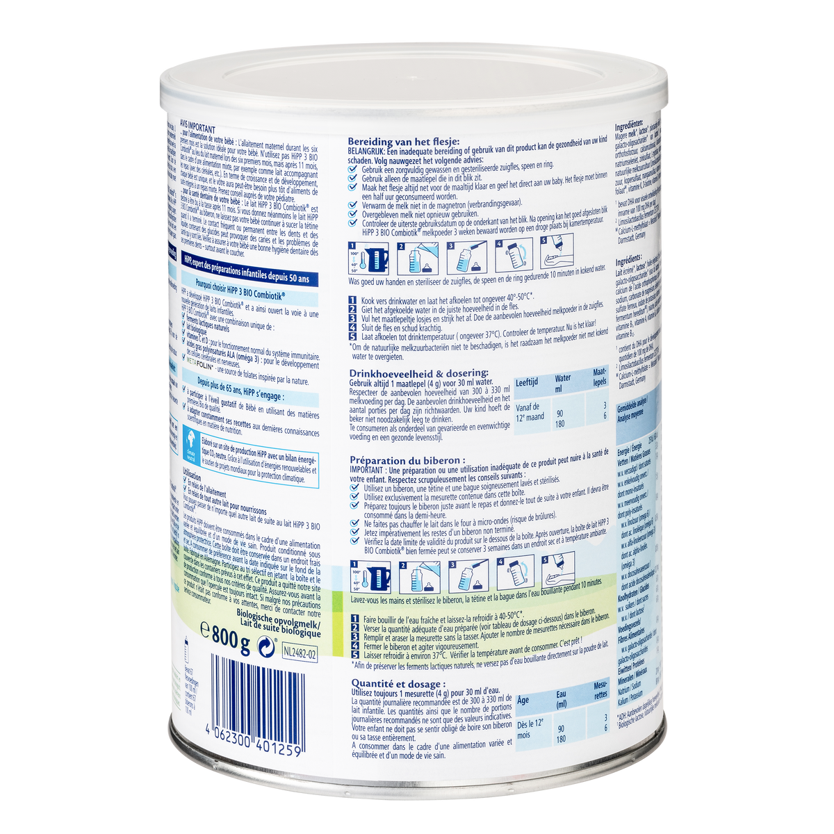 HiPP Dutch Bio Combiotik Cow Milk Baby Formula • Stage 3