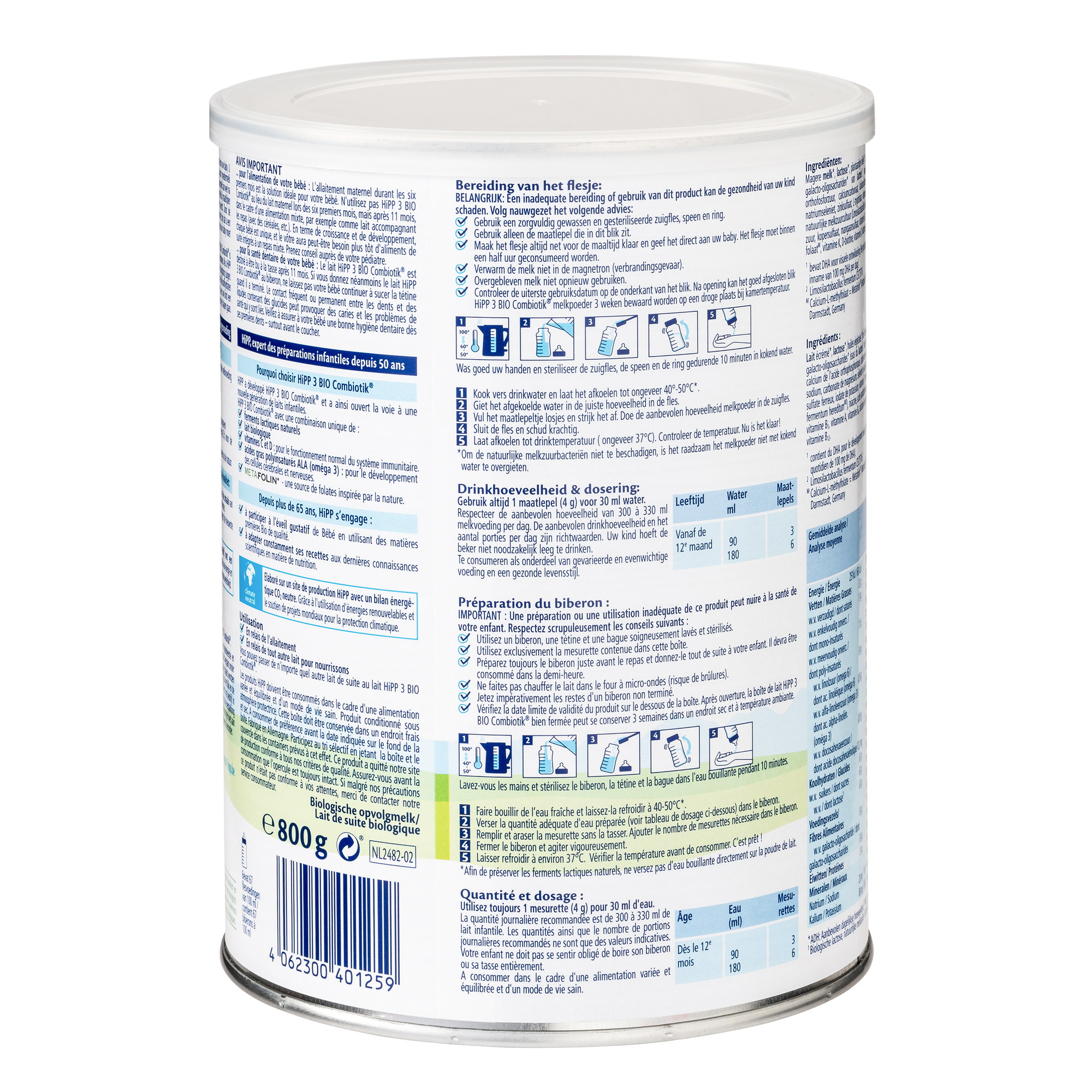 HiPP Dutch Bio Combiotik Cow Milk Baby Formula • Stage 3