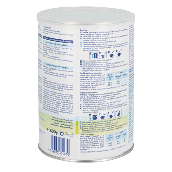 HiPP Dutch Bio Combiotik Junior Cow Milk Baby Formula • Stage 4
