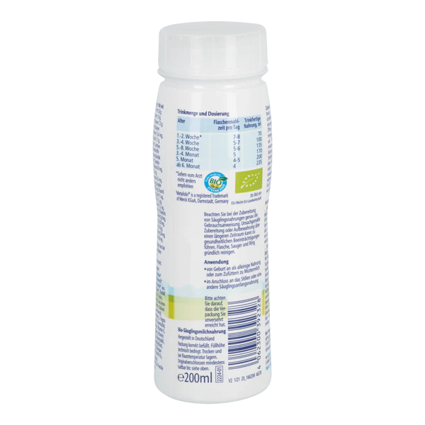 HiPP German Ready to Feed Cow Milk Baby Formula • Stage 1