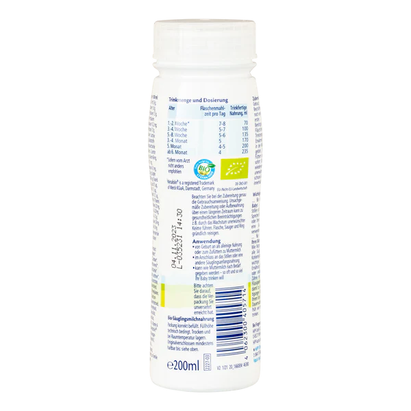 HiPP German Ready to Feed Cow Milk Baby Formula • Stage Pre