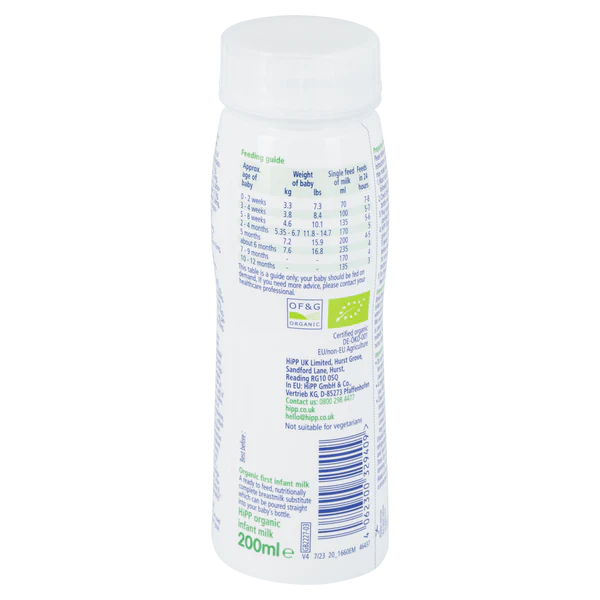 HiPP UK Ready to Feed Cow Milk Baby Formula • Stage 1