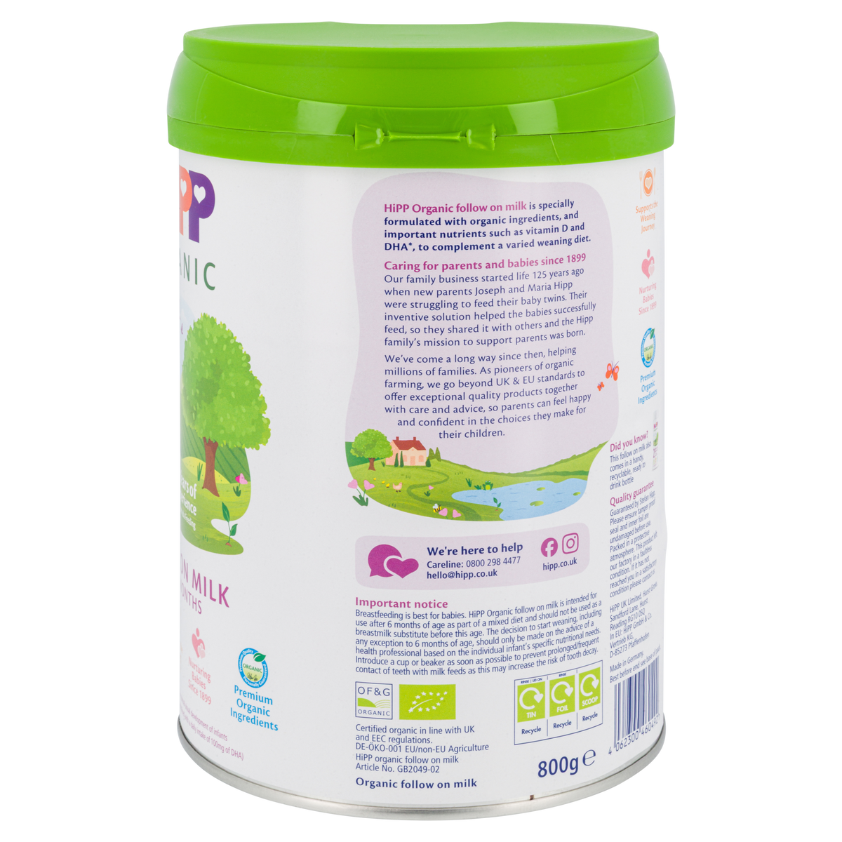 HiPP UK Bio Combiotik Cow Milk Baby Formula • Stage 2