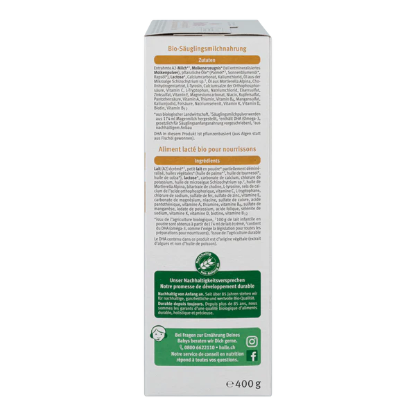 Holle A2 Cow Milk Baby Formula • Stage 1