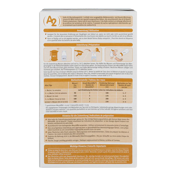 Holle A2 Cow Milk Baby Formula • Stage 1