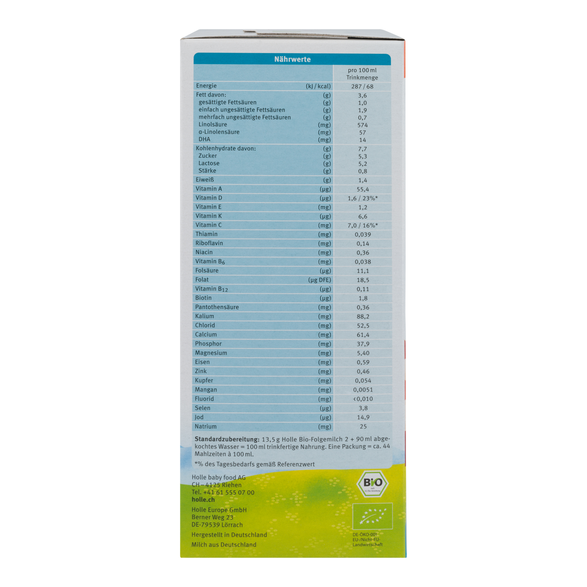 Holle German Cow Milk Baby Formula • Stage 2