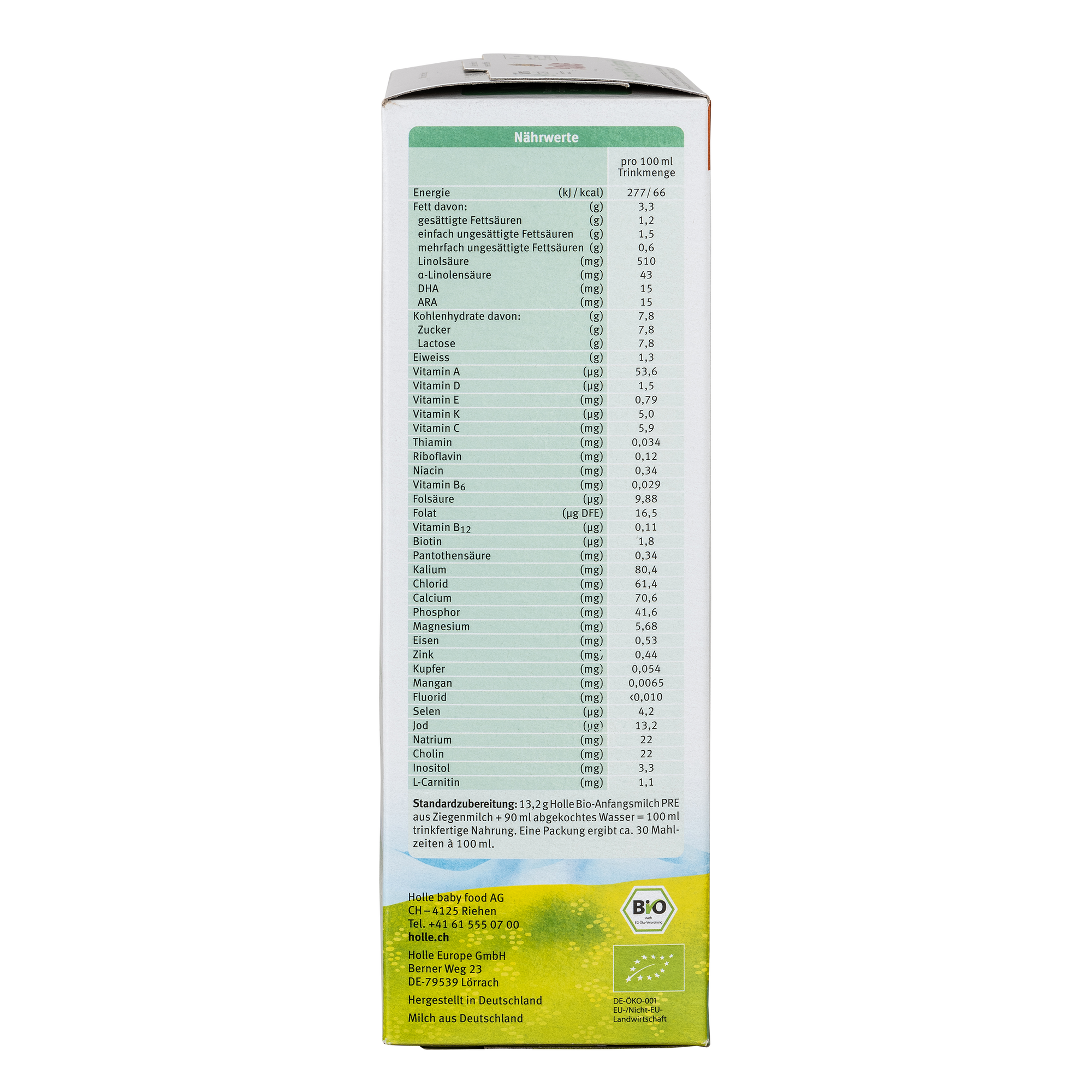 Holle German Goat Milk Baby Formula • Stage Pre