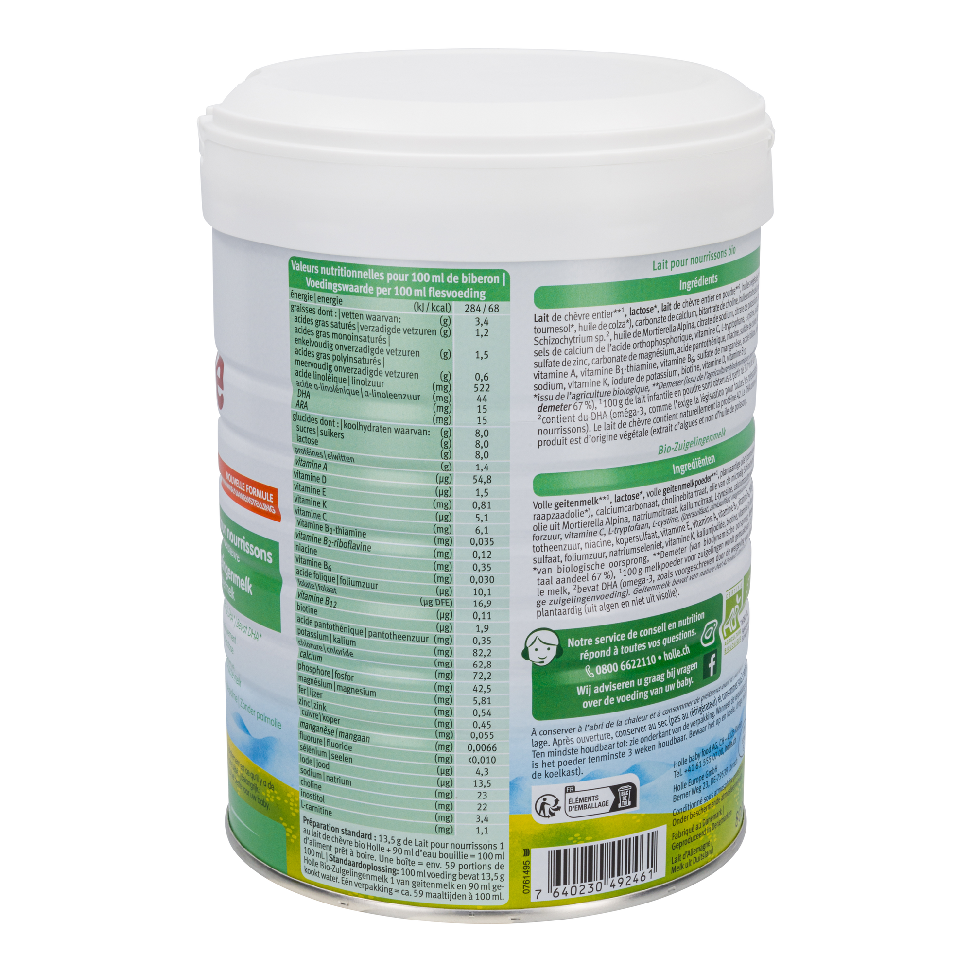Holle Dutch Goat Milk Baby Formula • Stage 1