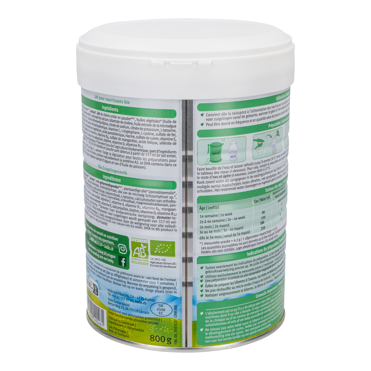Holle Dutch Goat Milk Baby Formula • Stage 1