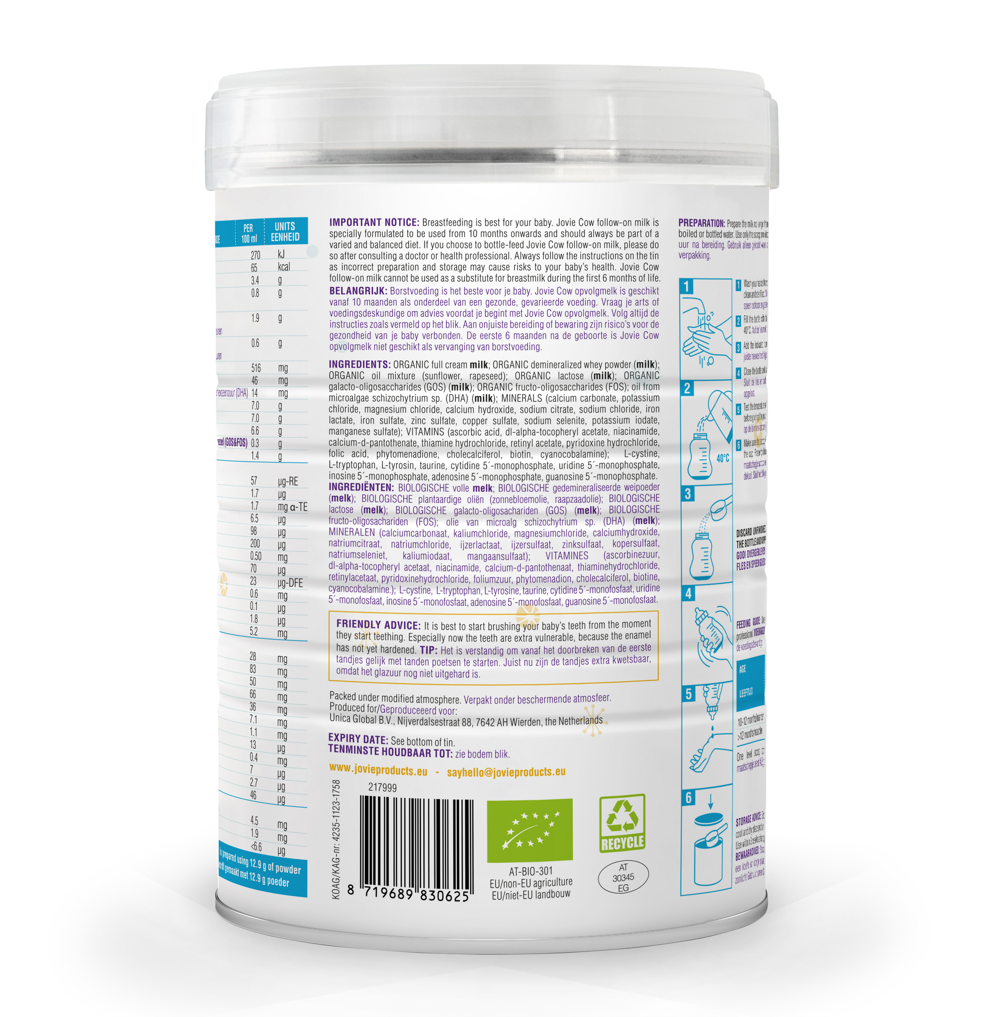 Jovie Cow Milk Baby Formula • Stage 3
