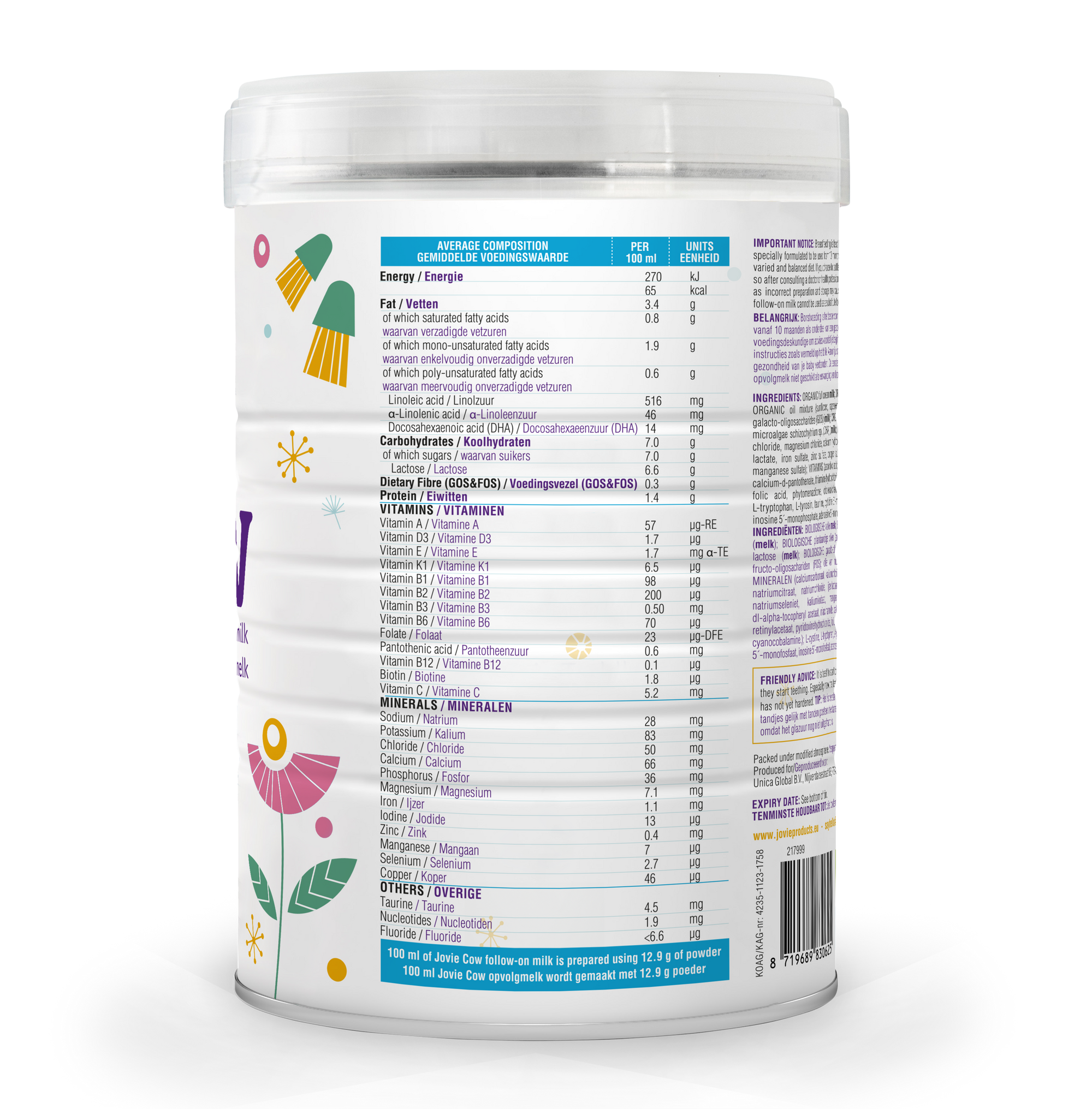 Jovie Cow Milk Baby Formula • Stage 3