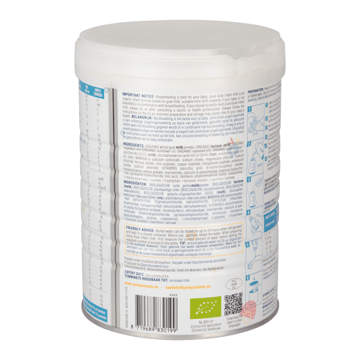 Jovie Goat Milk Baby Formula • Stage 1