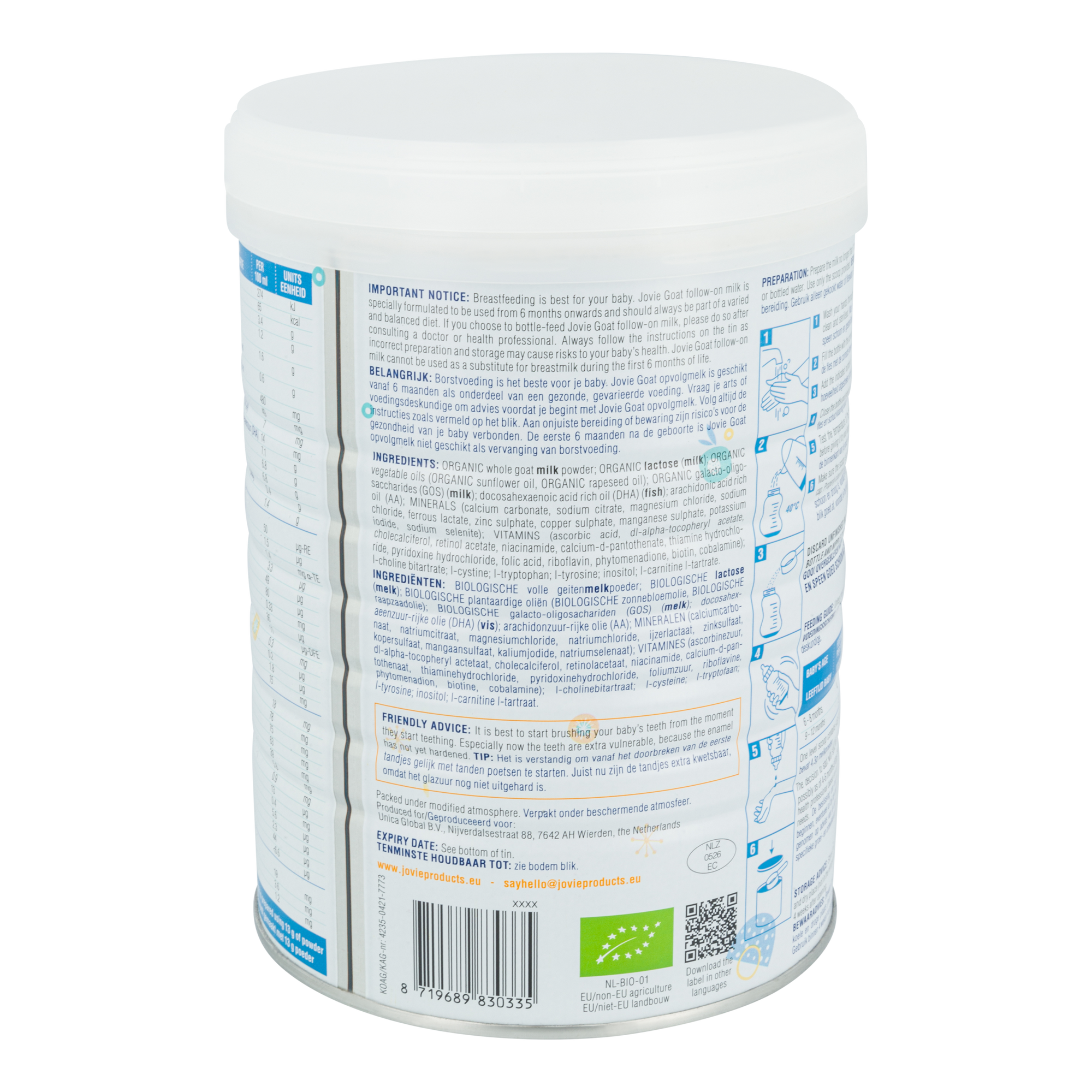 Jovie Goat Milk Baby Formula • Stage 2