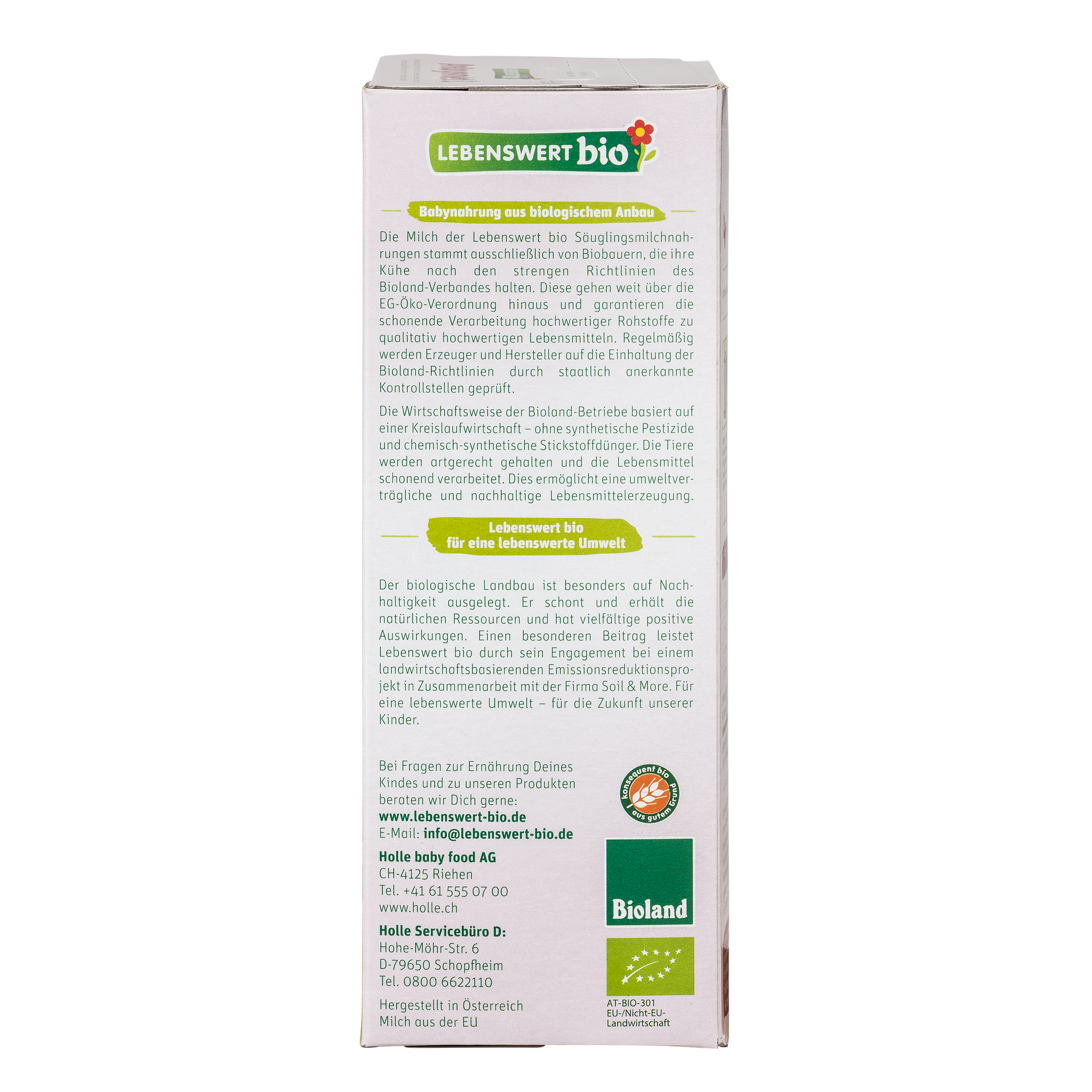 Lebenswert Bioland Cow Milk Baby Formula • Stage 1