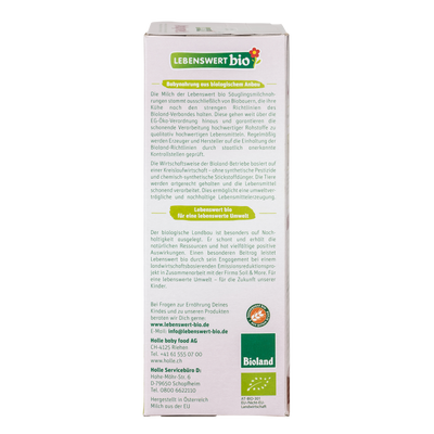 Lebenswert Bioland Cow Milk Baby Formula • Stage 1