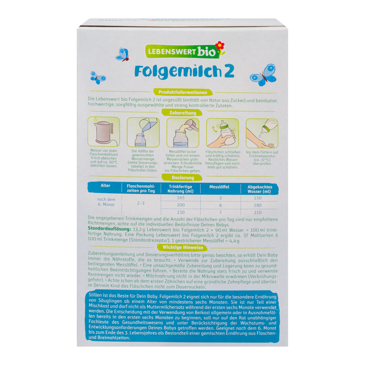 Lebenswert Bioland Cow Milk Baby Formula • Stage 2