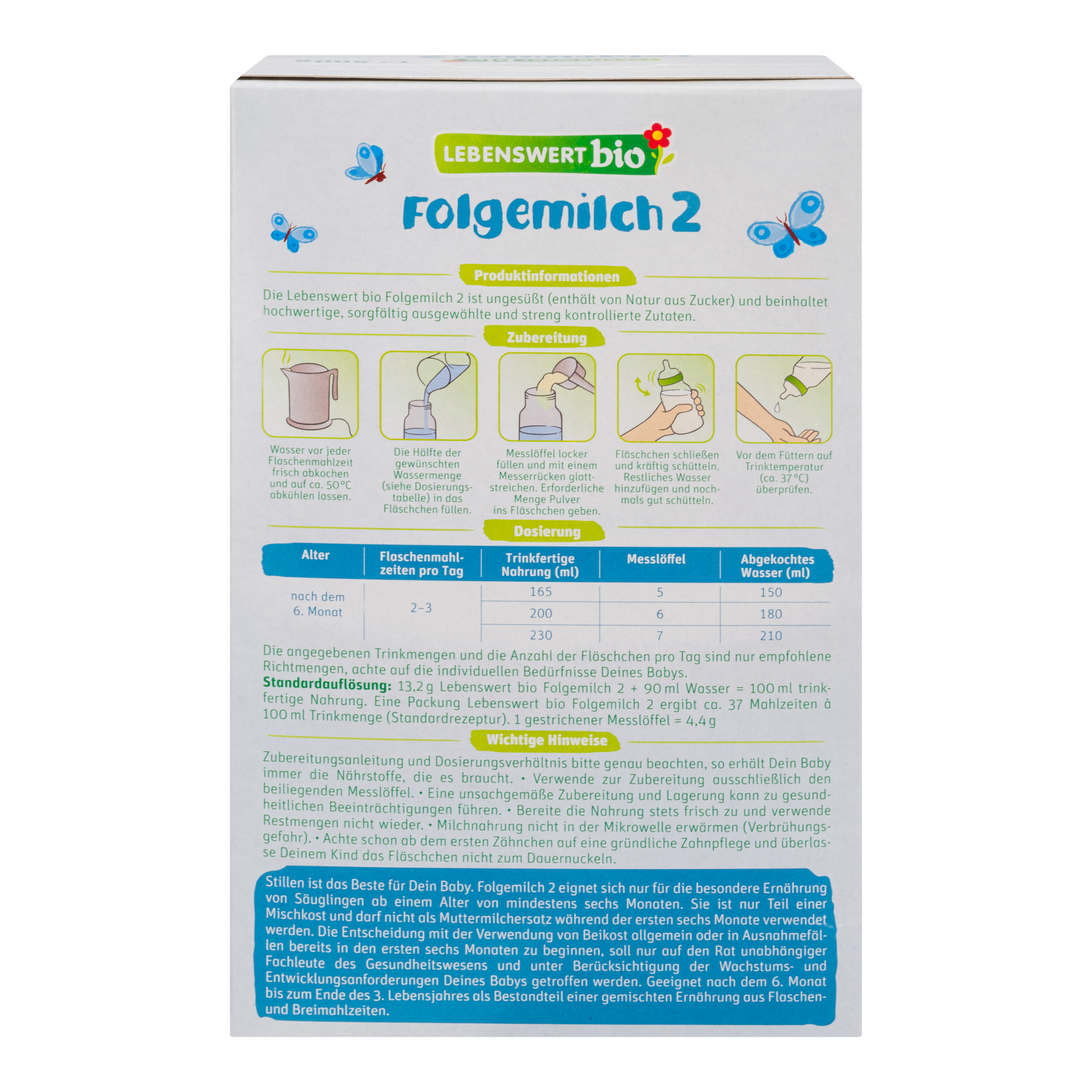 Lebenswert Bioland Cow Milk Baby Formula • Stage 2