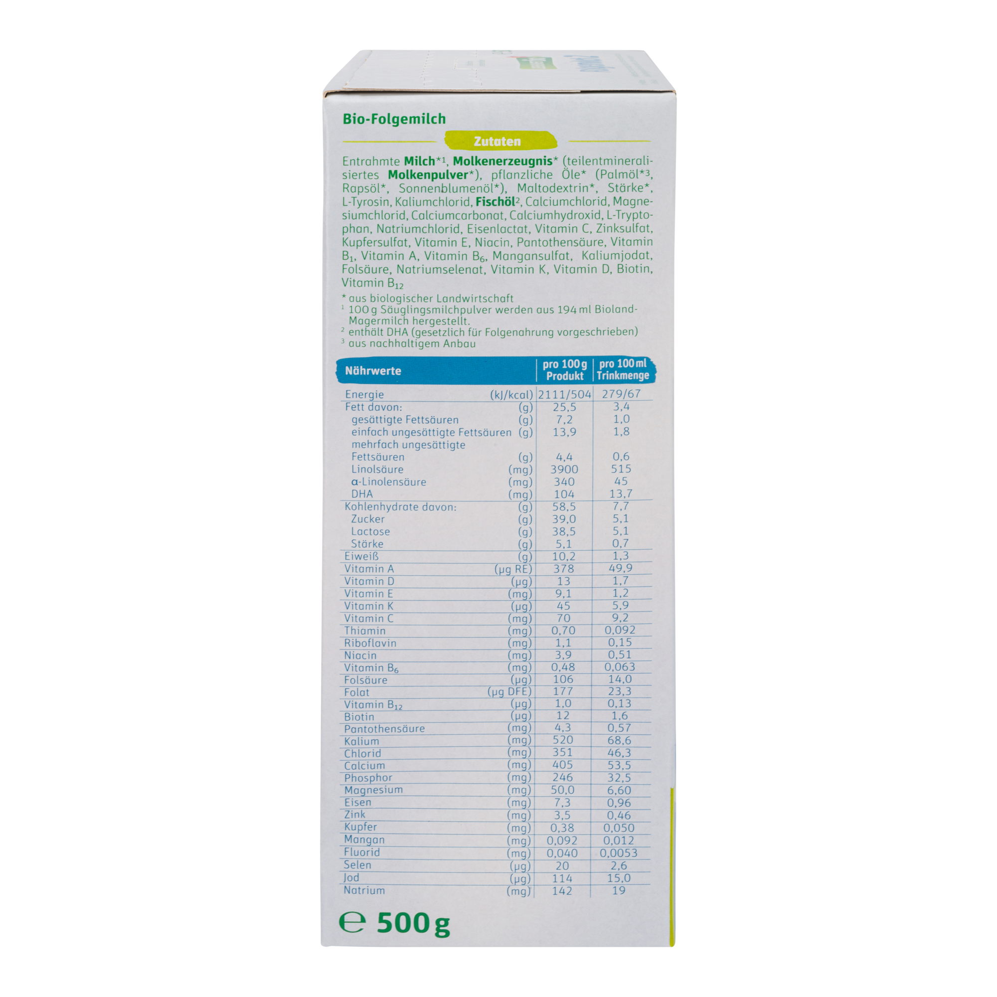 Lebenswert Bioland Cow Milk Baby Formula • Stage 2
