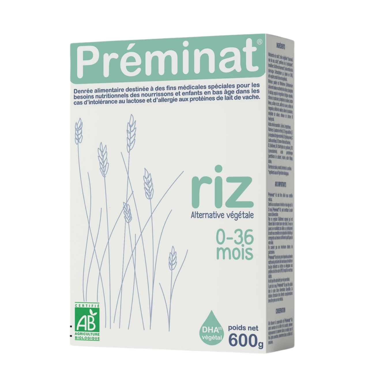 Préminat Riz Vegan Organic Infant Milk • All Stages