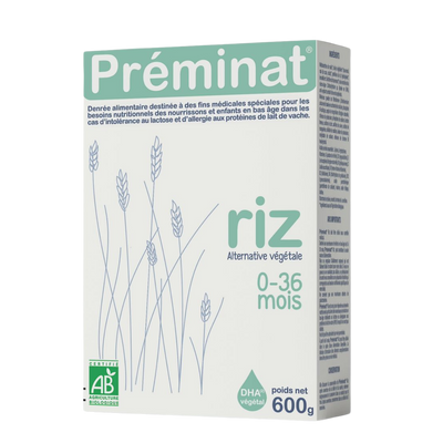 Préminat Riz Vegan Organic Infant Milk • All Stages